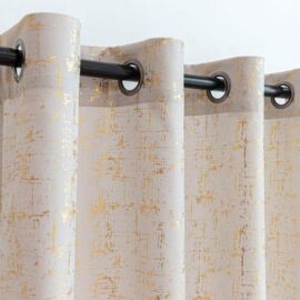 Gold Foil printed luxurious 100% blackout curtains